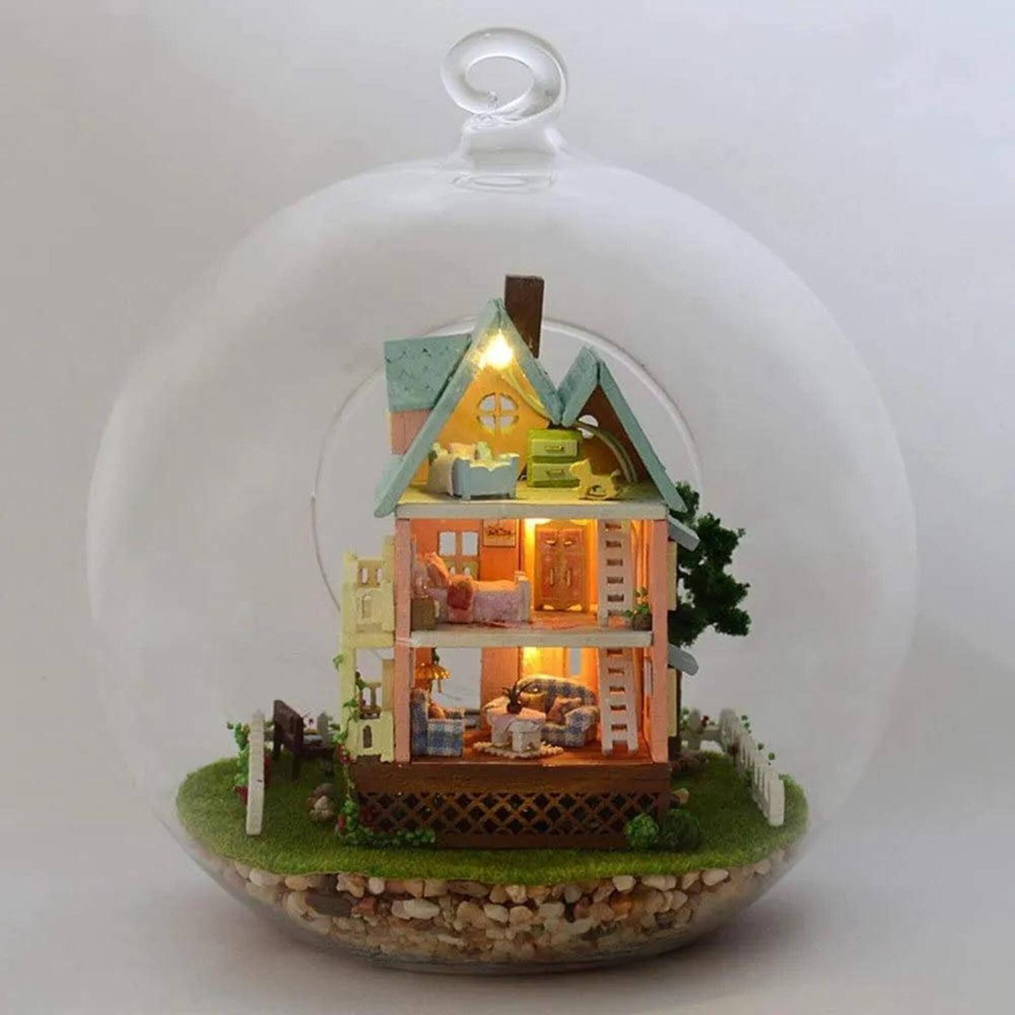 Wizardi Miniature Roombox Mini House Dollhouse Kit